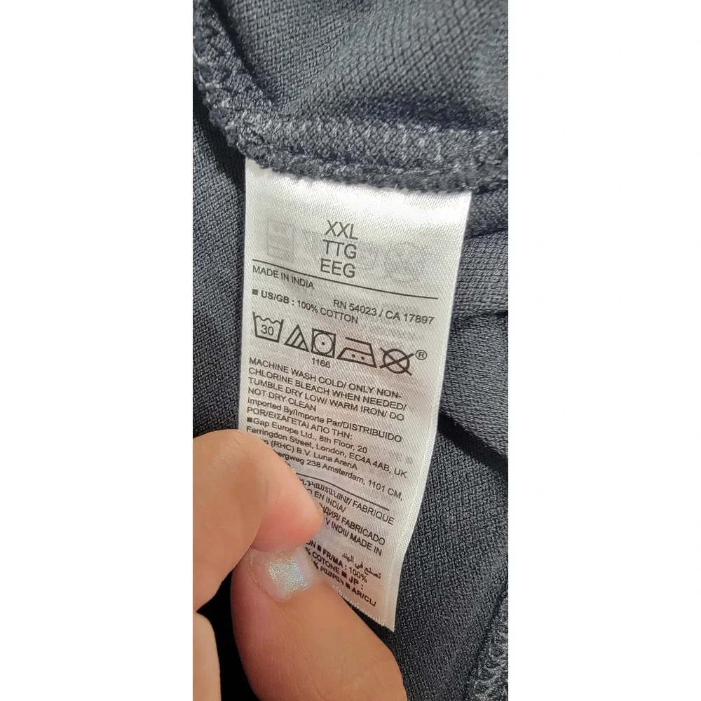 Banana Republic Mens XXL Black Cotton Pique Short Sleeve Pocket Polo Shirt